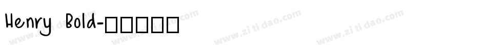 Henry Bold字体转换